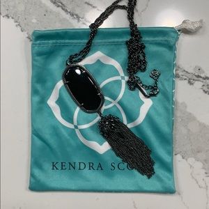 Kendra Scott long Black Onyx pendant necklace